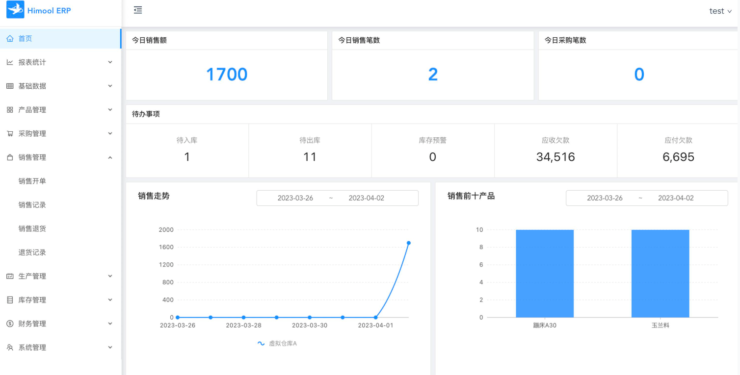 盒木ERP系统